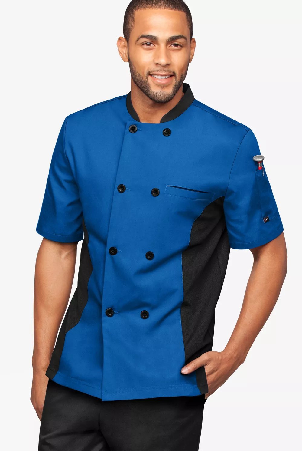 Chaqueta ligera de manga corta con malla técnica para hombre