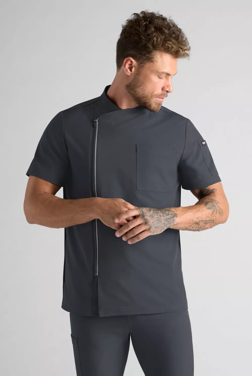 Chaqueta asimétrica Performance con cierre para hombre