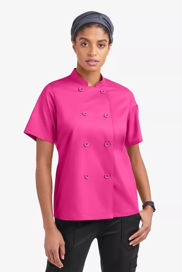 Chaqueta ejecutiva stretch cruzada manga corta