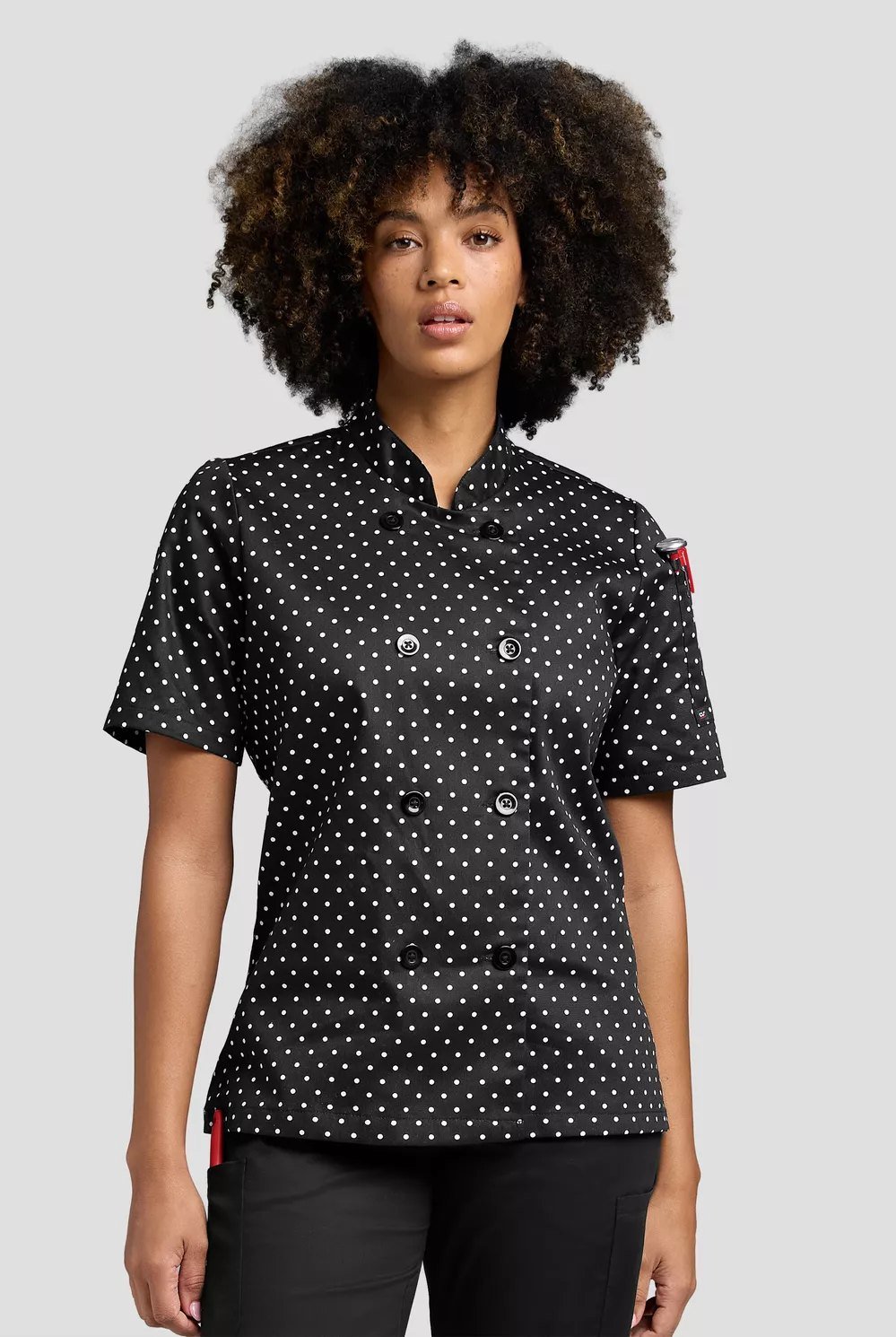 Chaqueta estampada de manga corta para mujer – lunares