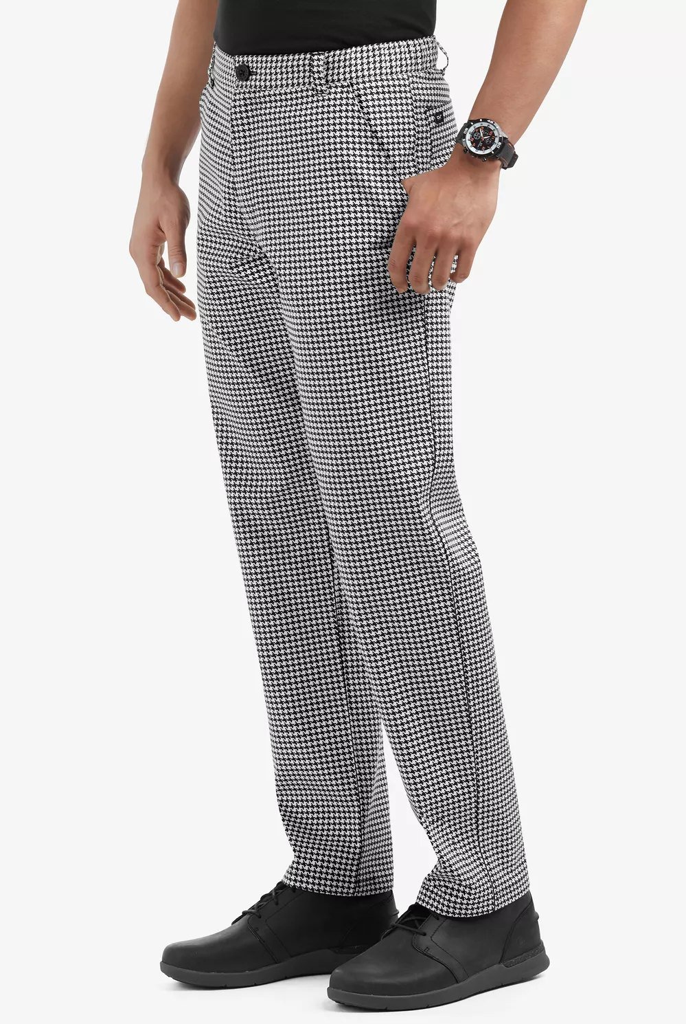 Pantalón ejecutivo entallado pata de gallo