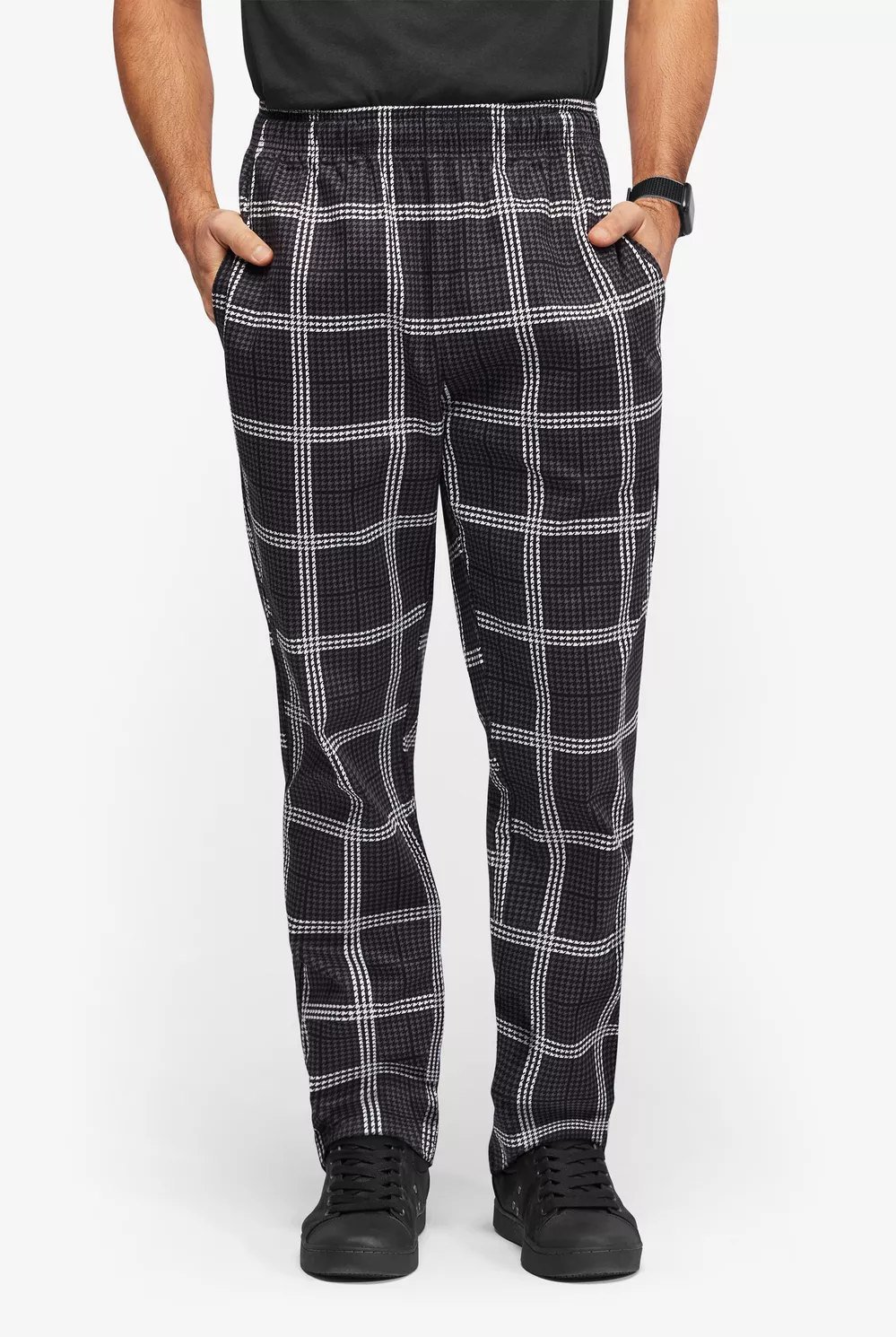 Pantalón baggy de cuadros pata de gallo
