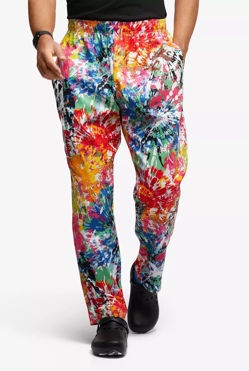 Pantalón baggy estampado para hombre – tie-dye arcoíris
