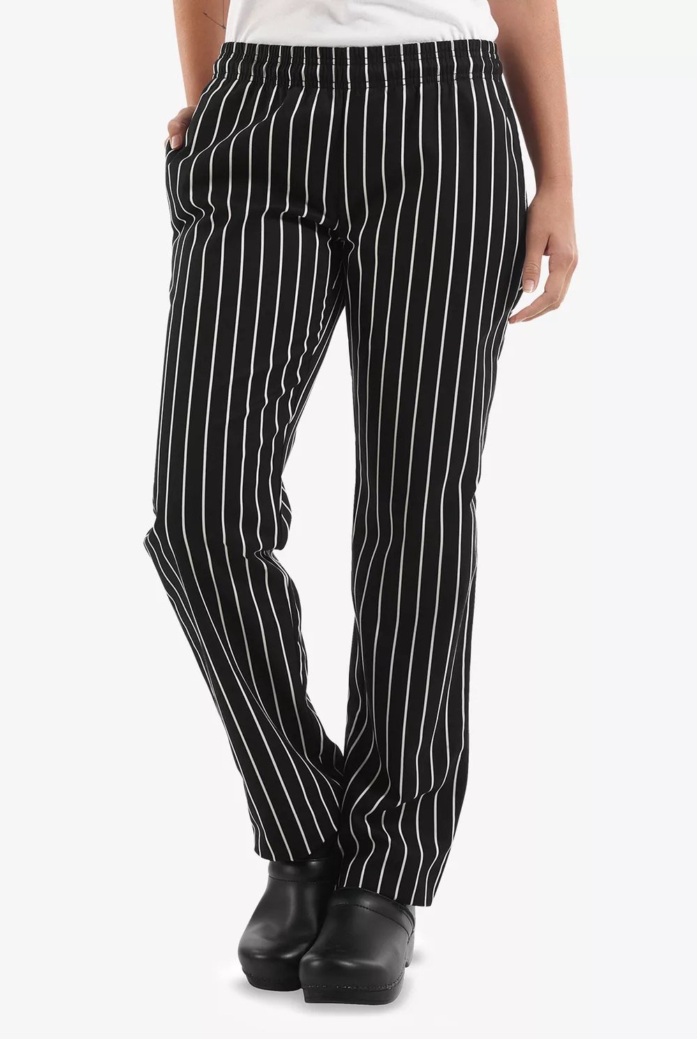 Pantalón baggy rayas tiza