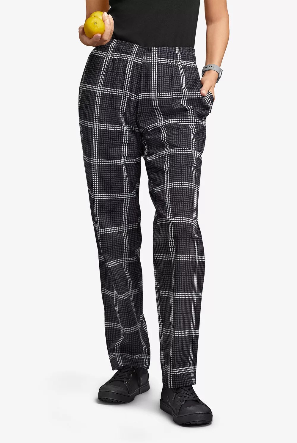 Pantalón baggy de cuadros pata de gallo