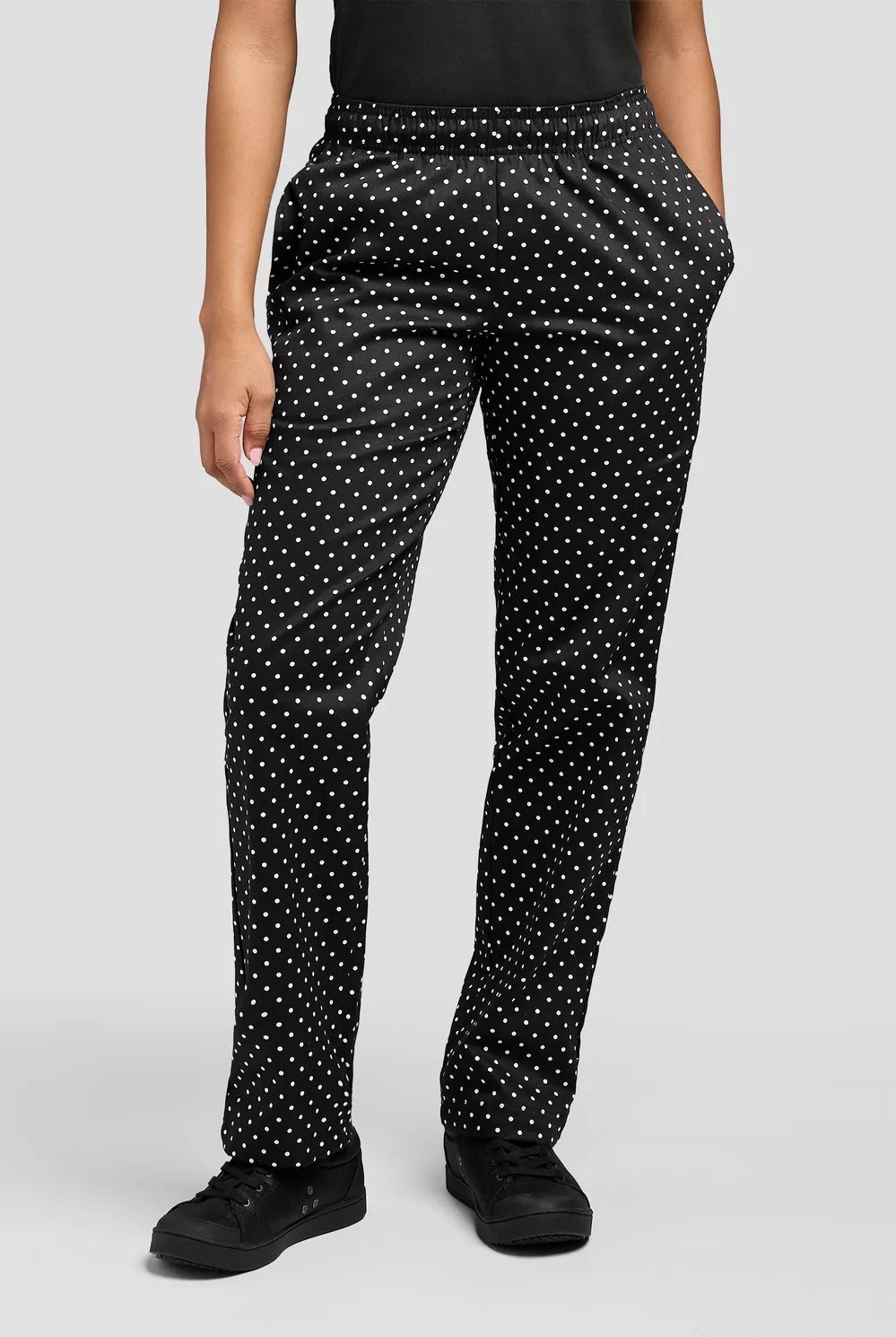 Pantalón baggy de chef para mujer – lunares