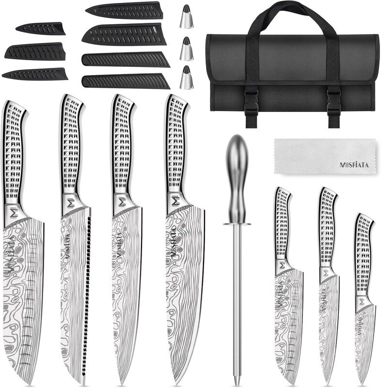 Juego de 12 cuchillos japoneses MOSFiATA con estuche