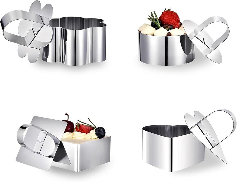 Set de 4 moldes para mousse SWETON con empujador