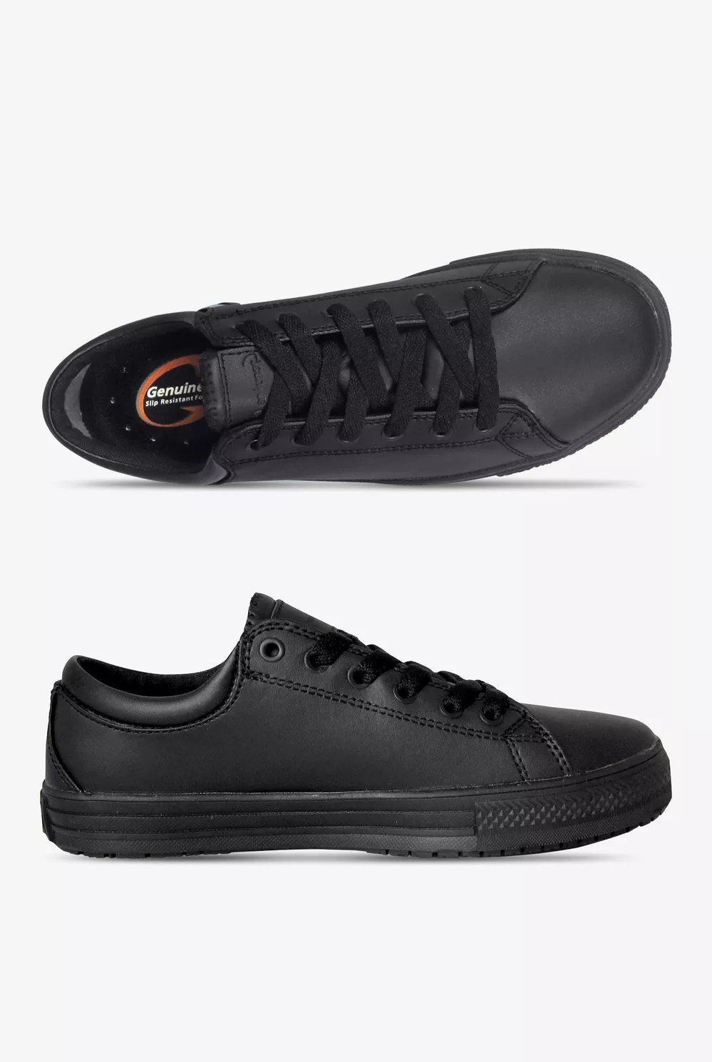 Zapatos de chef con cordones antideslizantes para hombre Genuine Grip Retro