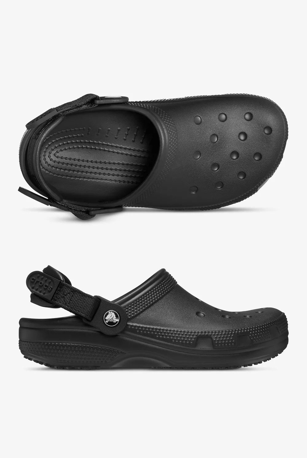 Zuecos de trabajo unisex Crocs Classic, negros